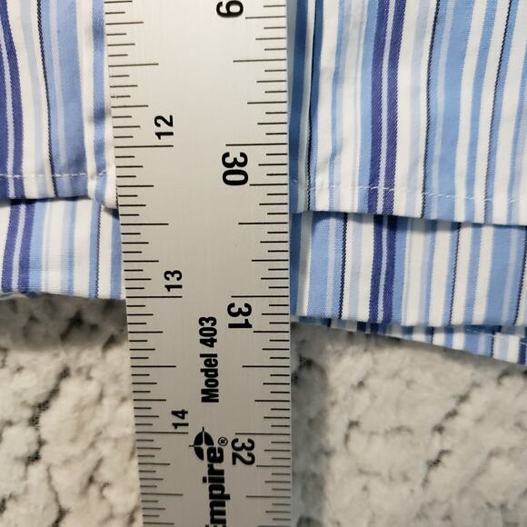 Polo Ralph Lauren Dress Shirt Men XXL Blue Striped Button Down Westerton 52x31 - Picture 4 of 7
